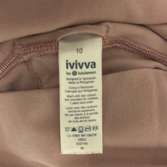 lululemon athletica Pants - Lululemon( kids lulu) nude pink size 0
